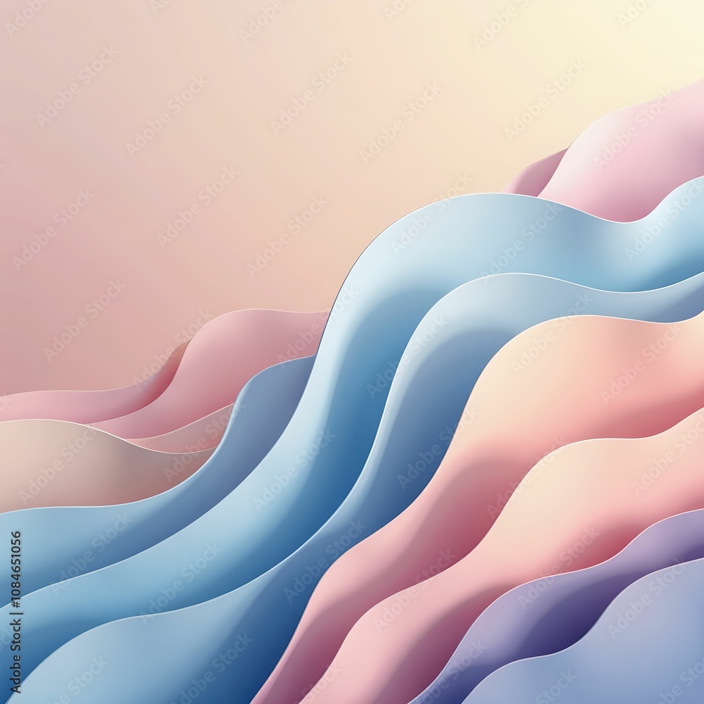 Aufkleber abstract background A symphony of pastel hues, flowing and rippling in a mesmerizing display of abstract form.