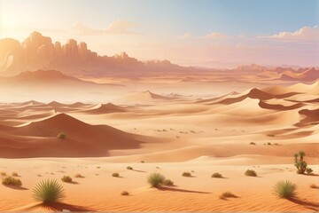 Desert Landscape Background, Desert Background, Desert Wallpaper, Desert Scenery, Sand Desert Landscape, Sand desert scenery, Dune Landscape, AI Generative