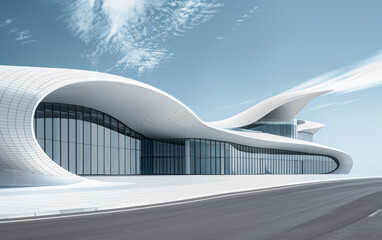 Minimalist modern art building space structure