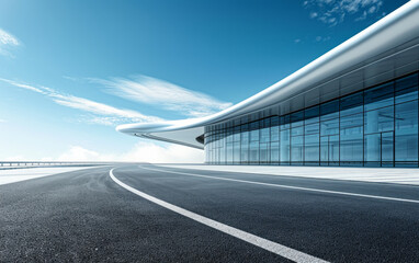 Minimalist modern art building space structure