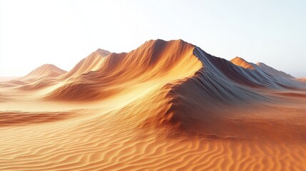 Naklejka premium a sand hill with a white background