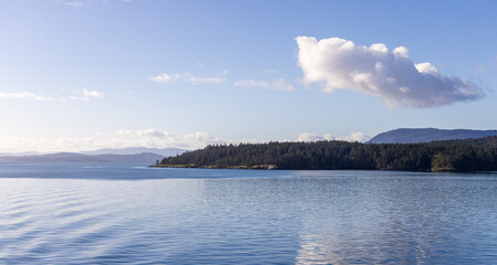 Serene Coastal Landscape of Gulf Islands, BC, Canada