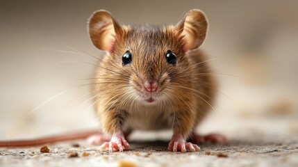 a small brown mouse with long ears