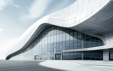 Minimalist modern art building space structure