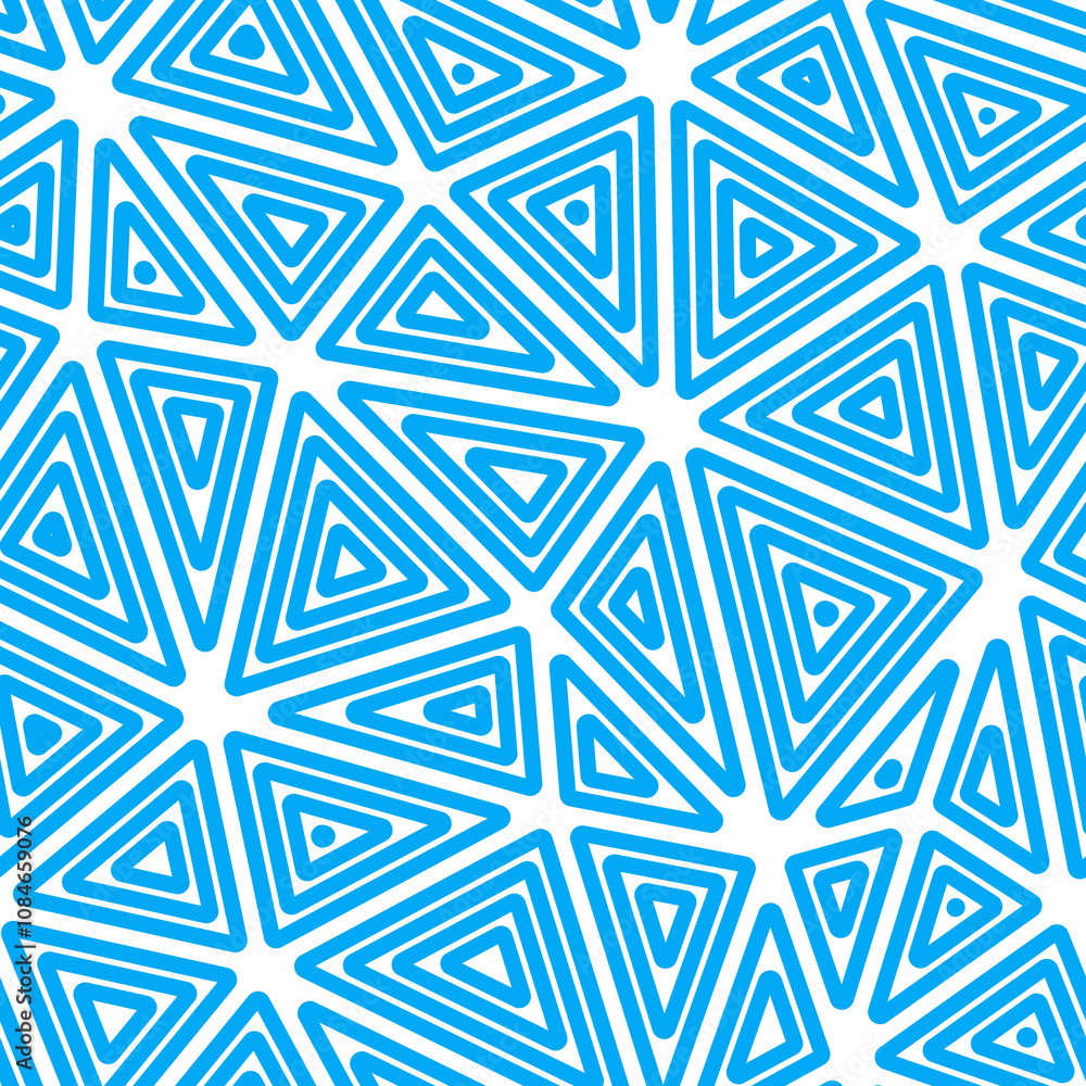 Poster minimal geometric background. big triangles size. multiple repeated inner triangles. solid color sty