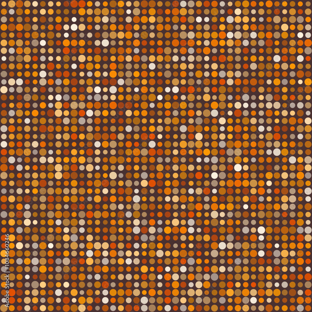 Poster abstract pattern. circles in multiple colors. rich earth tones with a contrasting background. brilli
