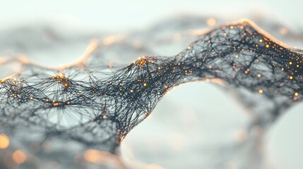 Exploring the intricate design of digital networks in a futuristic environment abstract visualization science concept close-up perspective