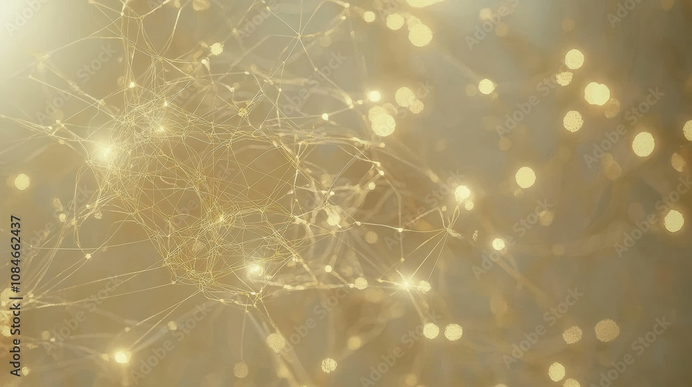 Poster illuminating neural networks digital artwork abstract representation ethereal environment close-up p