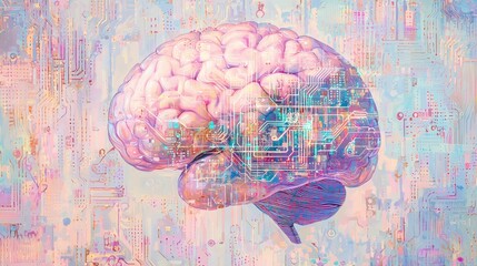 Exploring neural networks artificial intelligence brain concept art digital realm abstract environment innovative viewpoint for modern technology and science