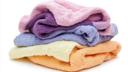 Colorful Laundry Neatly Stacked for Clean Presentation