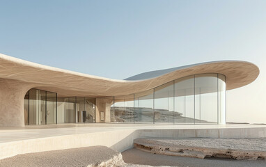 Minimalist modern architecture and spatial structure