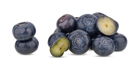 Blueberry fruit isolated on transparent png