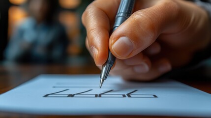 Naklejka premium businessman tick correct sign mark for document approve project acceptance and quality assurance concept take an assessment questionnaire evaluation online survey online exam