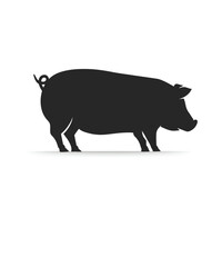 Pig silhouette stock illustration