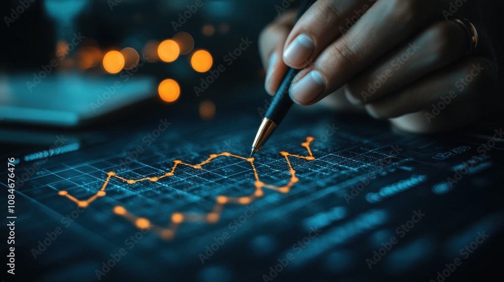Poster businessman write down arrow with cost and up arrow with quality for business project management str