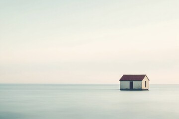 Solitude on the Water: A House Reflecting Tranquility and Isolation