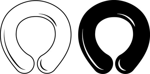 round Orthopedic pillow icon set