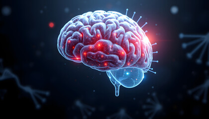 neuroscience concept. human gender and brain. genetic engineering. 3D rendering. abstract mixed media isolated with white highlights, png