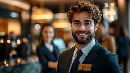 Smiling Man in Suit and Tie, Realistic Image