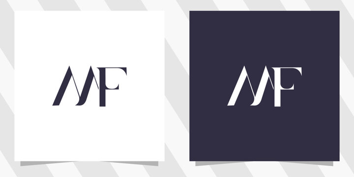 letter mf fm logo design