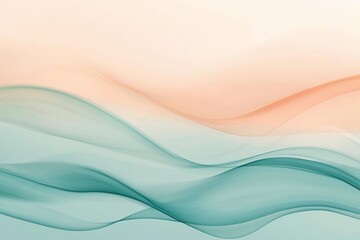 Fototapeta premium Serene Waves: A Soft Palette of Blues and Pinks in Abstract Form