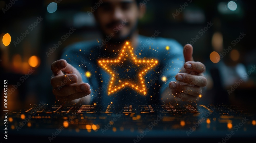 Poster customer satisfaction survey concept users rate service experiences on online application customers 