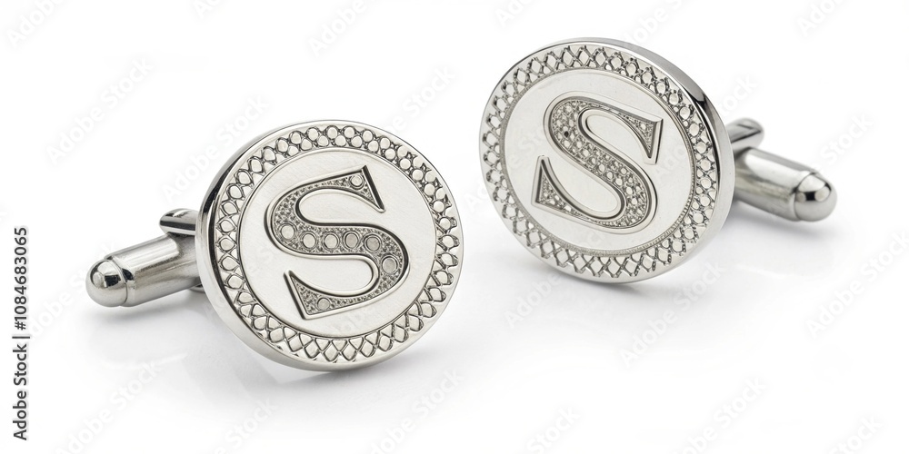 Poster sthemed cufflinks elegant cufflinks shaped like tiny ss with intricate detailing on the body and a p