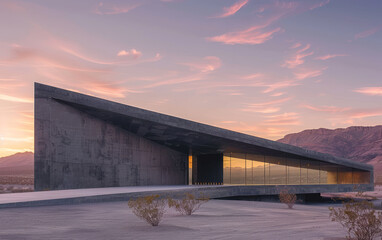Fototapeta premium Minimalist modern art building space structure