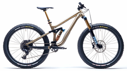Gold Mountain Bike with Black Wheels - Realistic Image