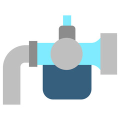 Carburetor flat color icon. use for modern concept, print, UI, UX kit, web and app development. Vector EPS 10, related to car service, auto garage, car spare part.