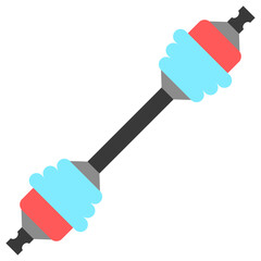 Drive Shaft flat color icon. use for modern concept, print, UI, UX kit, web and app development. Vector EPS 10, related to car service, auto garage, car spare part.