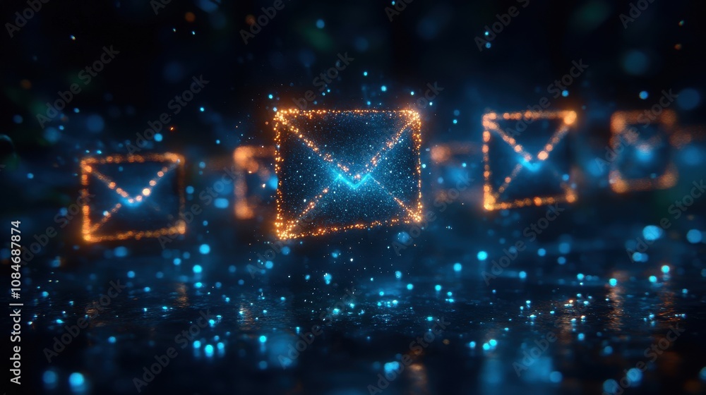 Poster email security concept security protection email from spam virus and phishing email fraud scam mail 