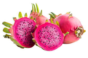 Dragon fruit isolated png on a transparent background