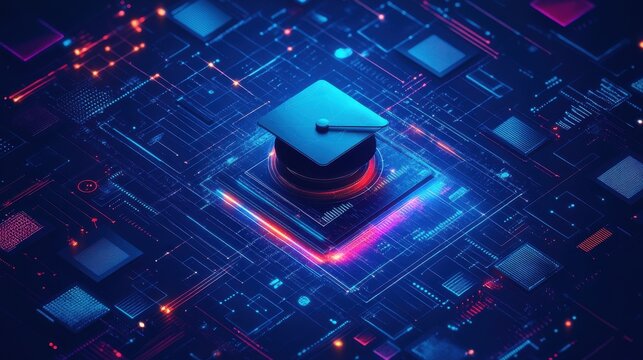 online education technology concept e learning education internet lessons and online webinar ai enhanced learning with personalized courses