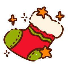 Hand-drawn Christmas Stocking icon