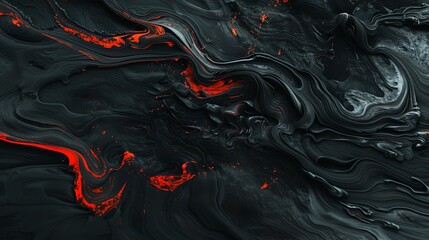 Wallpaper Black and red acrylic paint mixing together to create a beautiful abstract background