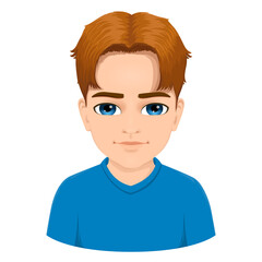 Portrait of young orange haired boy