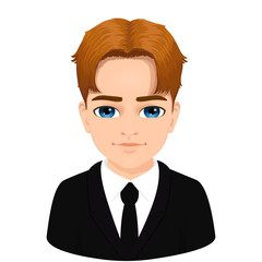 Portrait of young orange haired boy