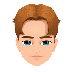 Portrait of young orange haired boy