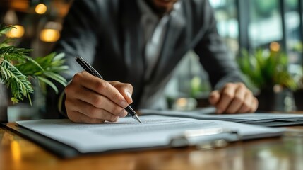terms of use business concept businessman sign and terms of use and reading terms and conditions of website or service before clicking button agree and accept or decline online banking