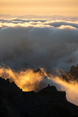 Sunset at  Pico do Areeiro, Madeira