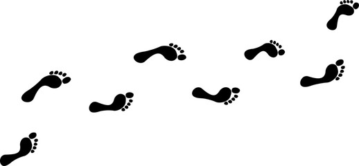 Fototapeta premium Silhouette of walking feet