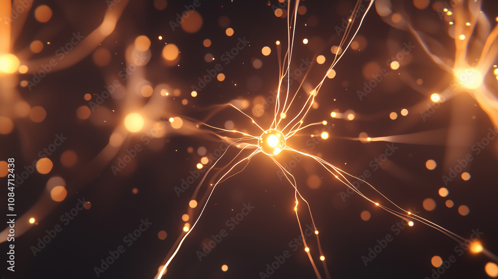 Poster neural activity artistic rendering