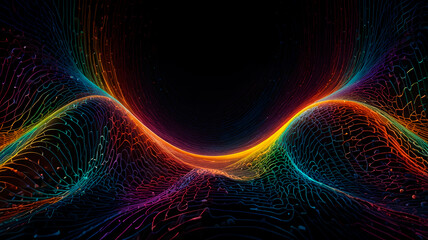 Fototapeta premium Abstract Designs Highlighting the Ethical Dimensions of AI Development, generative ai illustration