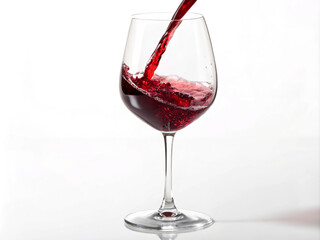 glass of wine. wine, glass, alcohol, red, drink, isolated, wineglass, red wine, white, beverage, liquid, celebration, glasses, restaurant, bar, party, crystal, wine glass, dinner, two, reflection, dri