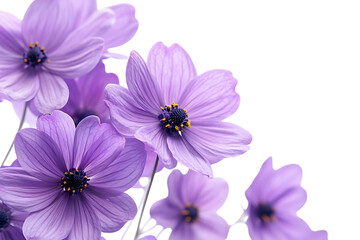 Obraz premium Purple flowers isolated png on a transparent background