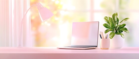 Pink Armchair in Sunlit Room: Pastel Dreams 
