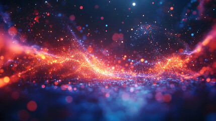 Fototapeta premium Abstract Background with Red and Blue Glitter