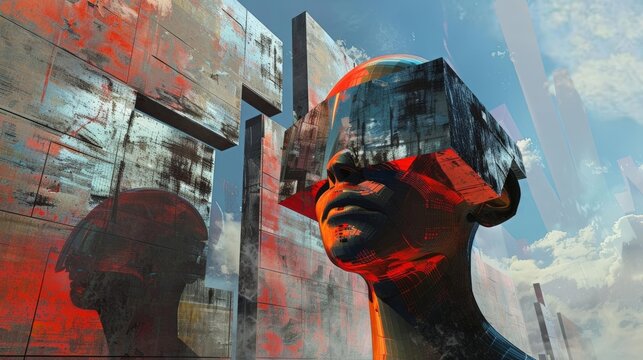 Delve into a realm where futuristic marvels intersect with abstract art