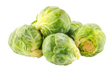 Fototapeta premium Brussel Sprouts isolated png on a transparent background
